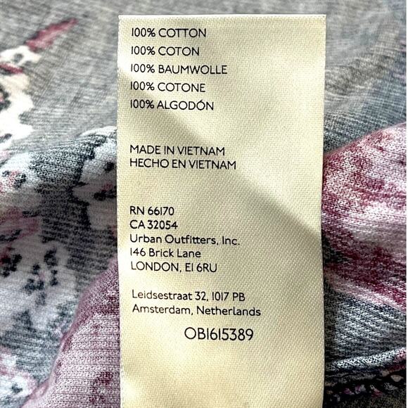 Free People Harper Floral Mini Dress Black Pink Rose Print Tiered Sz Large NWT - Picture 8 of 8